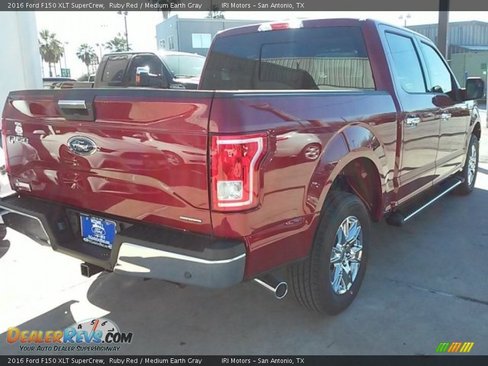 2016 Ford F150 XLT SuperCrew Ruby Red / Medium Earth Gray Photo #15