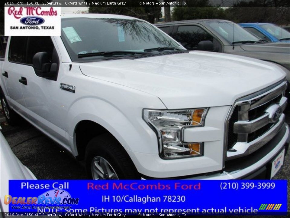 2016 Ford F150 XLT SuperCrew Oxford White / Medium Earth Gray Photo #1