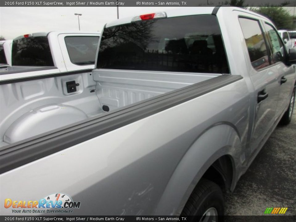 2016 Ford F150 XLT SuperCrew Ingot Silver / Medium Earth Gray Photo #7