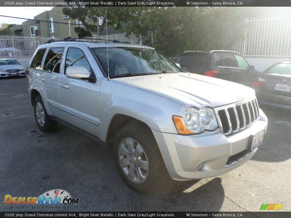 2008 Jeep Grand Cherokee Limited 4x4 Bright Silver Metallic / Dark Slate Gray/Light Graystone Photo #1