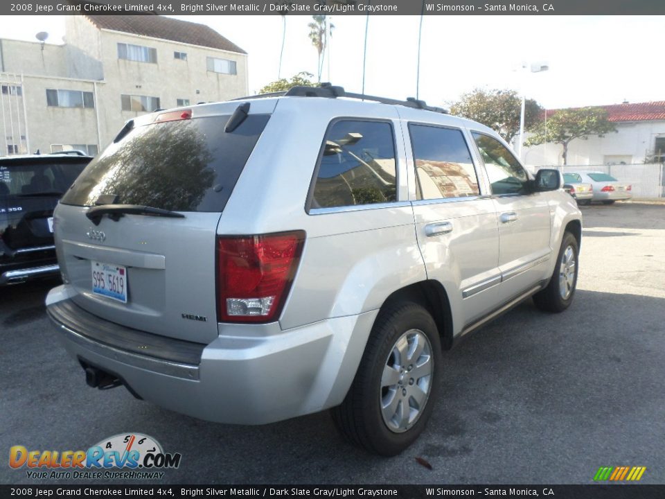 2008 Jeep Grand Cherokee Limited 4x4 Bright Silver Metallic / Dark Slate Gray/Light Graystone Photo #2