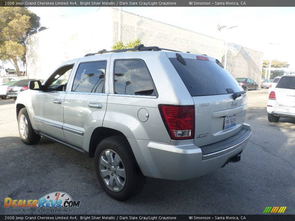 2008 Jeep Grand Cherokee Limited 4x4 Bright Silver Metallic / Dark Slate Gray/Light Graystone Photo #4