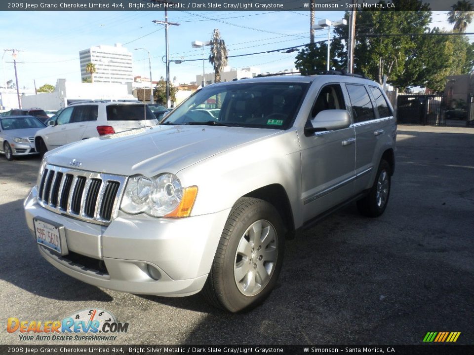 2008 Jeep Grand Cherokee Limited 4x4 Bright Silver Metallic / Dark Slate Gray/Light Graystone Photo #5