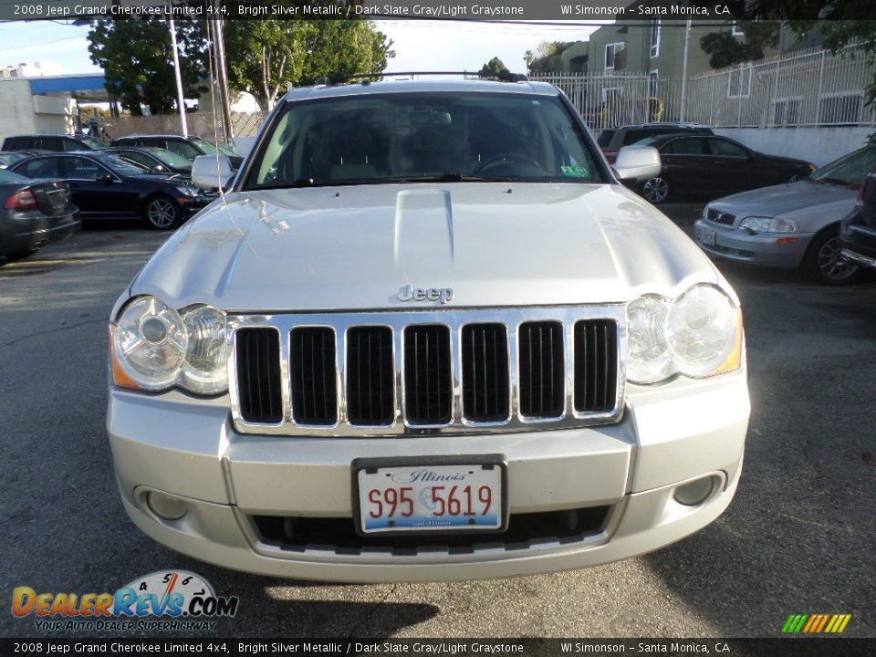 2008 Jeep Grand Cherokee Limited 4x4 Bright Silver Metallic / Dark Slate Gray/Light Graystone Photo #6