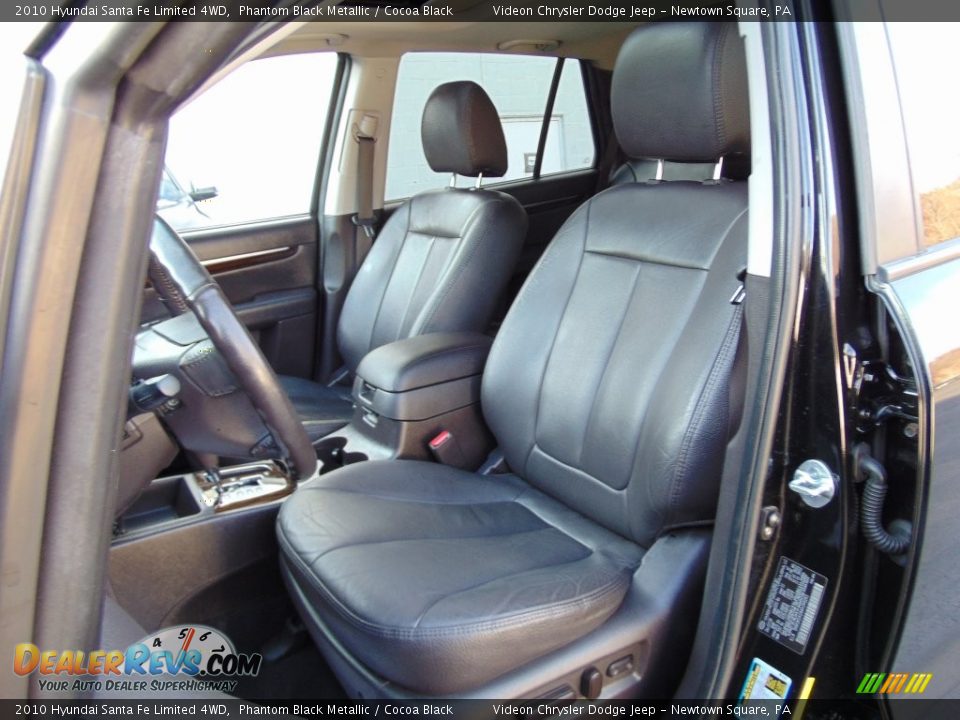 2010 Hyundai Santa Fe Limited 4WD Phantom Black Metallic / Cocoa Black Photo #16