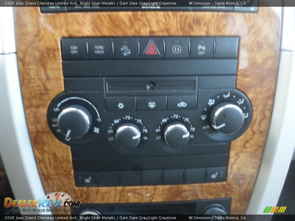 2008 Jeep Grand Cherokee Limited 4x4 Bright Silver Metallic / Dark Slate Gray/Light Graystone Photo #13