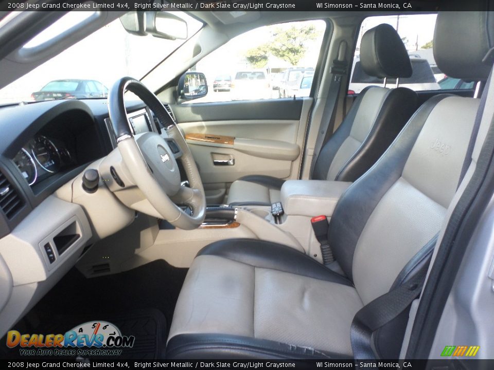 2008 Jeep Grand Cherokee Limited 4x4 Bright Silver Metallic / Dark Slate Gray/Light Graystone Photo #19
