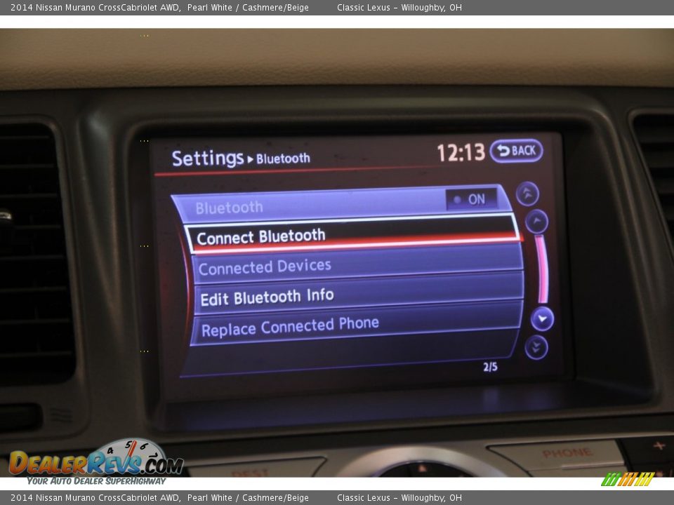2014 Nissan Murano CrossCabriolet AWD Pearl White / Cashmere/Beige Photo #15