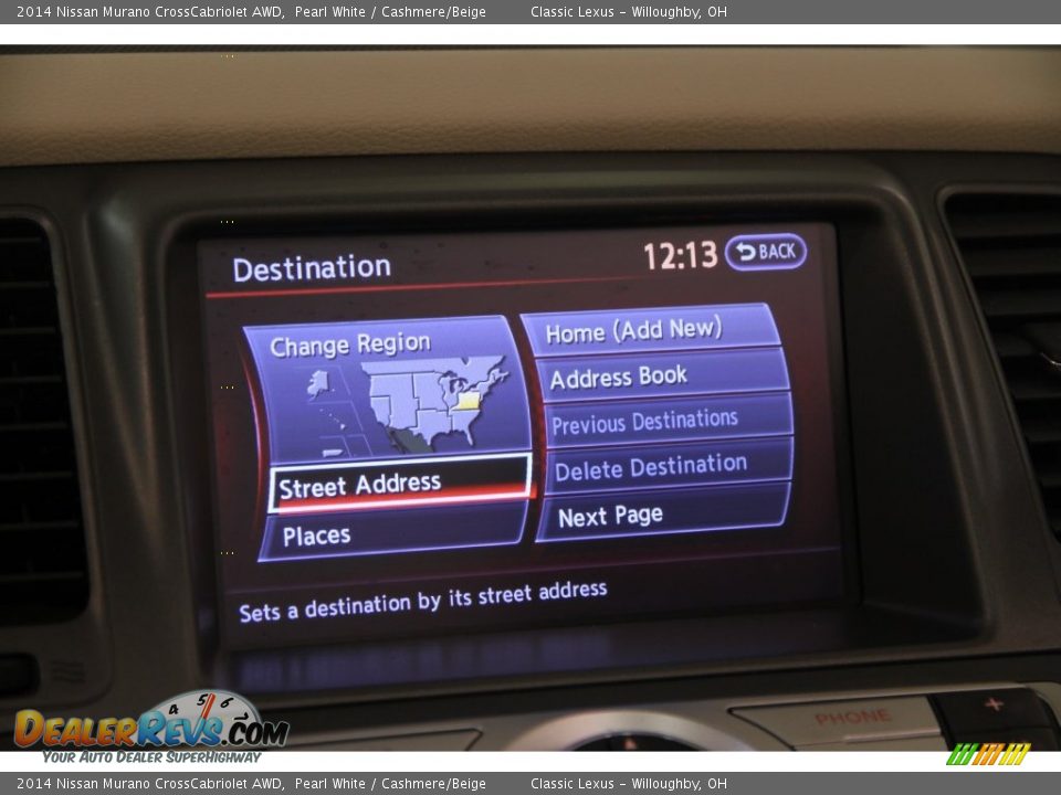 2014 Nissan Murano CrossCabriolet AWD Pearl White / Cashmere/Beige Photo #16