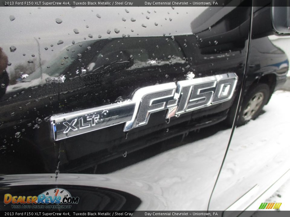 2013 Ford F150 XLT SuperCrew 4x4 Tuxedo Black Metallic / Steel Gray Photo #3