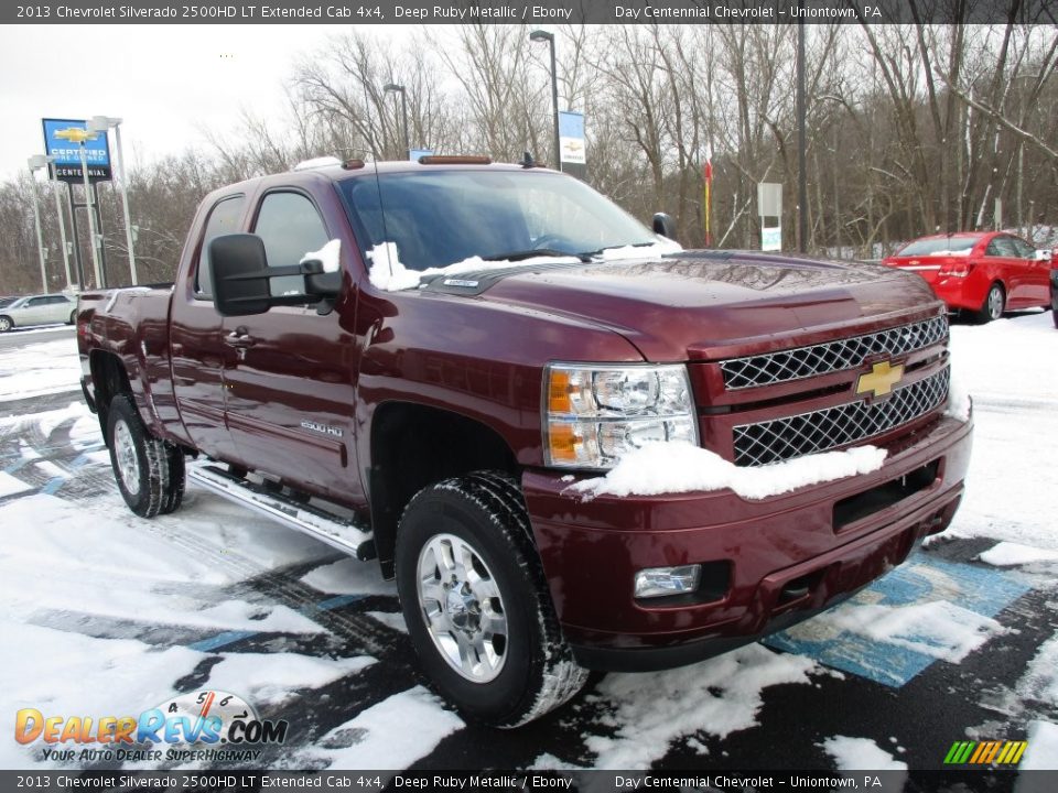 2013 Chevrolet Silverado 2500HD LT Extended Cab 4x4 Deep Ruby Metallic / Ebony Photo #16