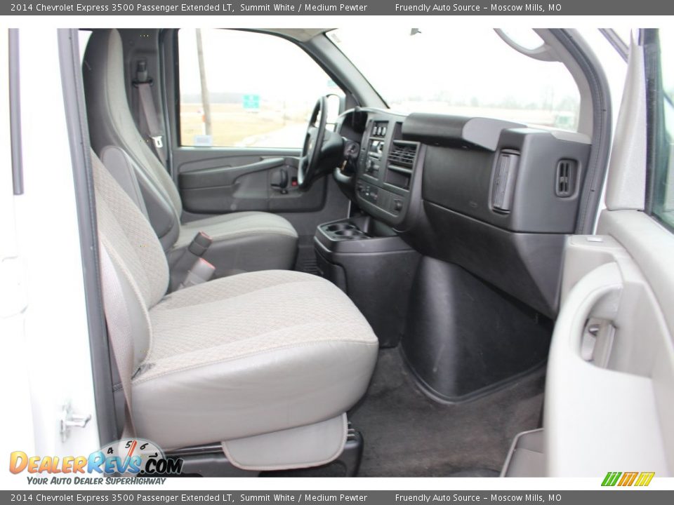 2014 Chevrolet Express 3500 Passenger Extended LT Summit White / Medium Pewter Photo #13