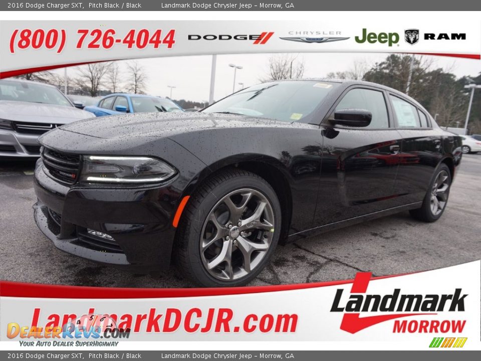 2016 Dodge Charger SXT Pitch Black / Black Photo #1