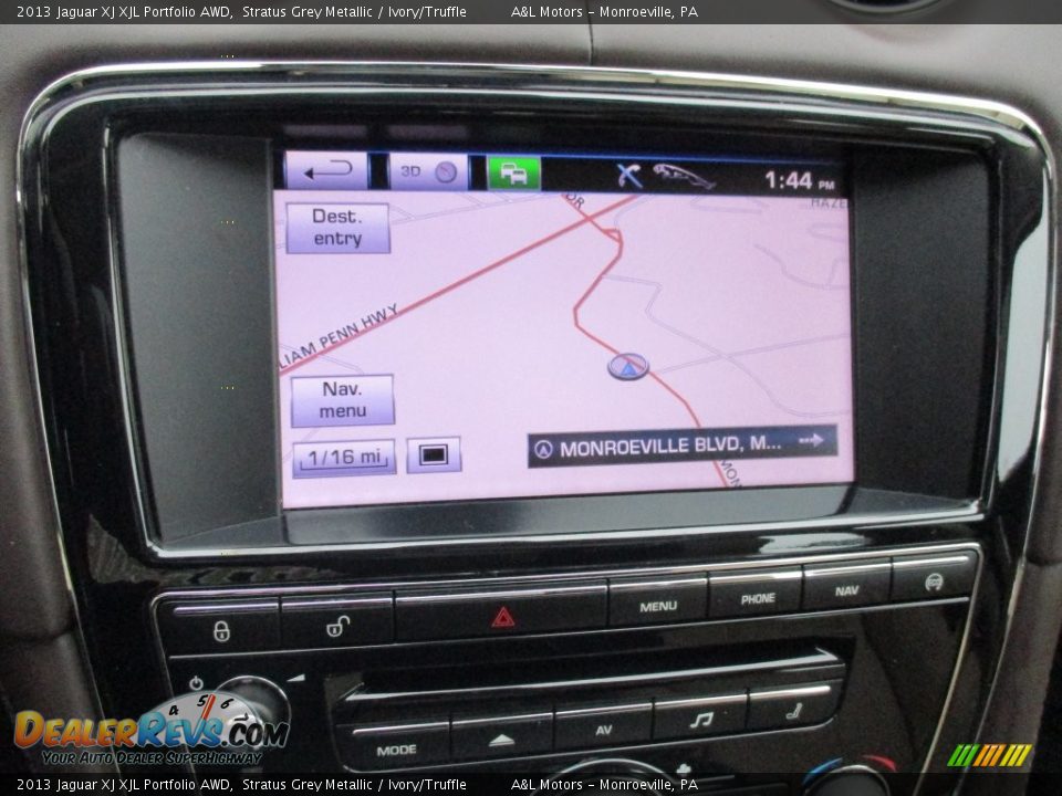 2013 Jaguar XJ XJL Portfolio AWD Stratus Grey Metallic / Ivory/Truffle Photo #16