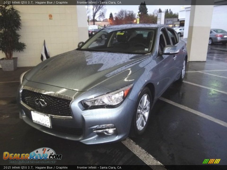 2015 Infiniti Q50 3.7 Hagane Blue / Graphite Photo #1