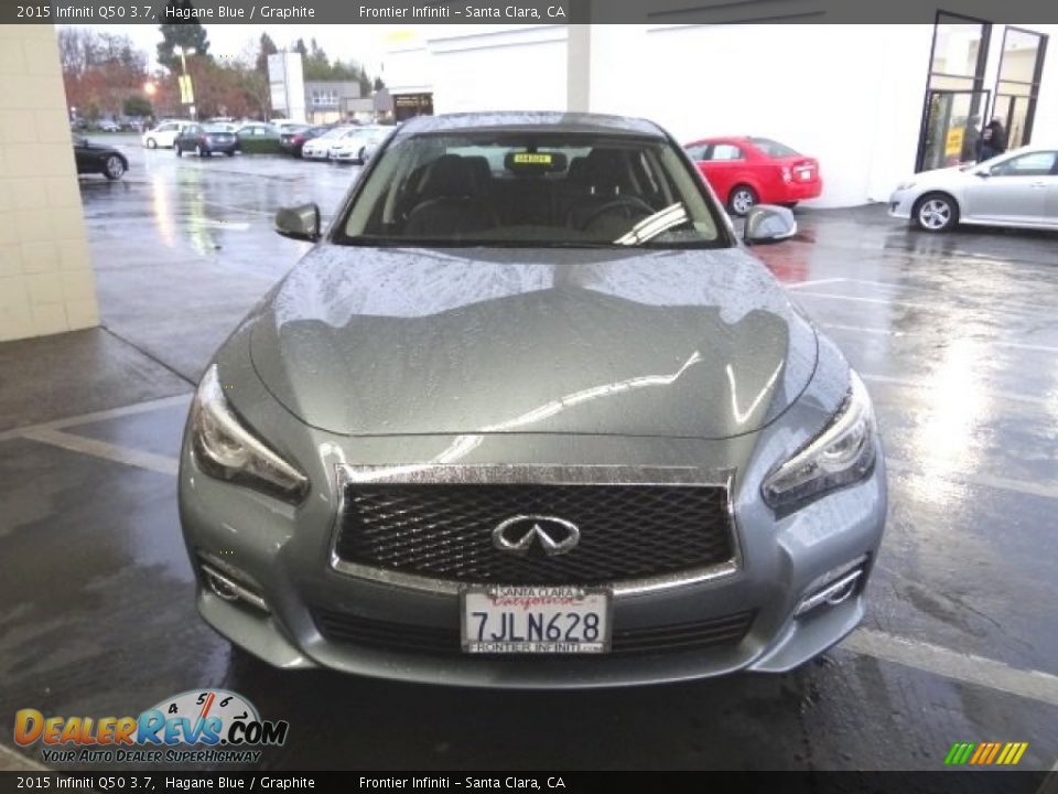 2015 Infiniti Q50 3.7 Hagane Blue / Graphite Photo #2