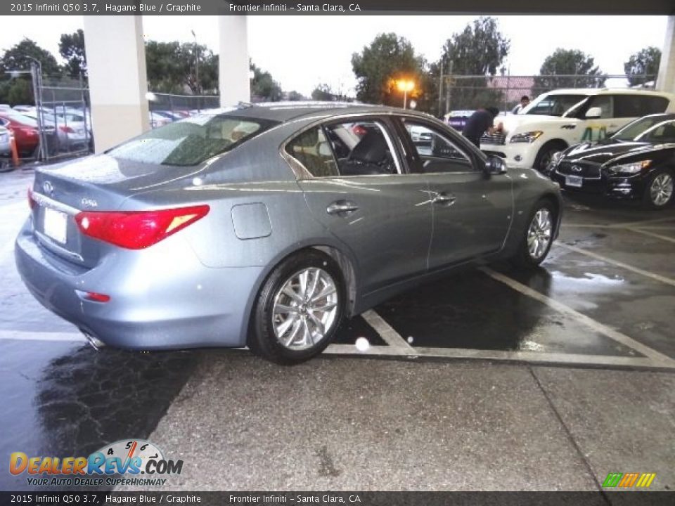 2015 Infiniti Q50 3.7 Hagane Blue / Graphite Photo #7