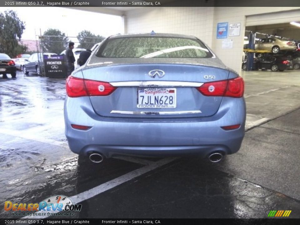 2015 Infiniti Q50 3.7 Hagane Blue / Graphite Photo #9