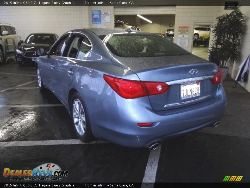 2015 Infiniti Q50 3.7 Hagane Blue / Graphite Photo #10