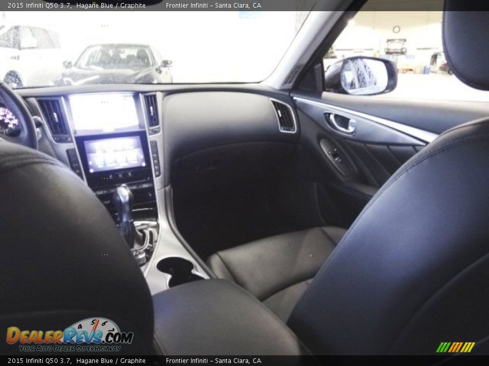 2015 Infiniti Q50 3.7 Hagane Blue / Graphite Photo #28