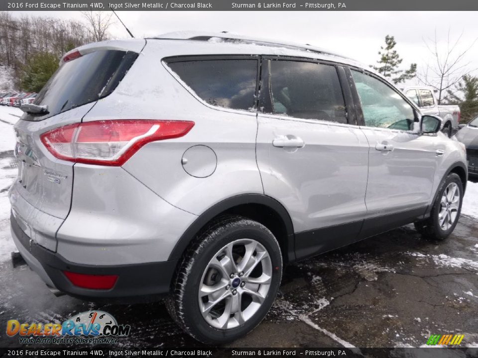 2016 Ford Escape Titanium 4WD Ingot Silver Metallic / Charcoal Black Photo #2