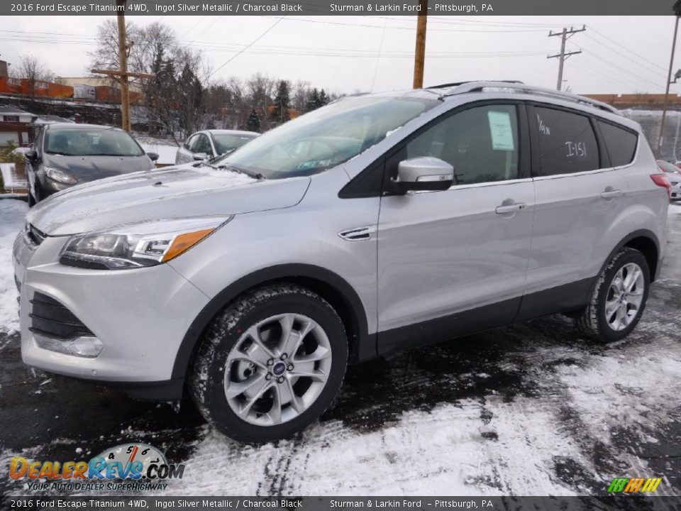 2016 Ford Escape Titanium 4WD Ingot Silver Metallic / Charcoal Black Photo #4