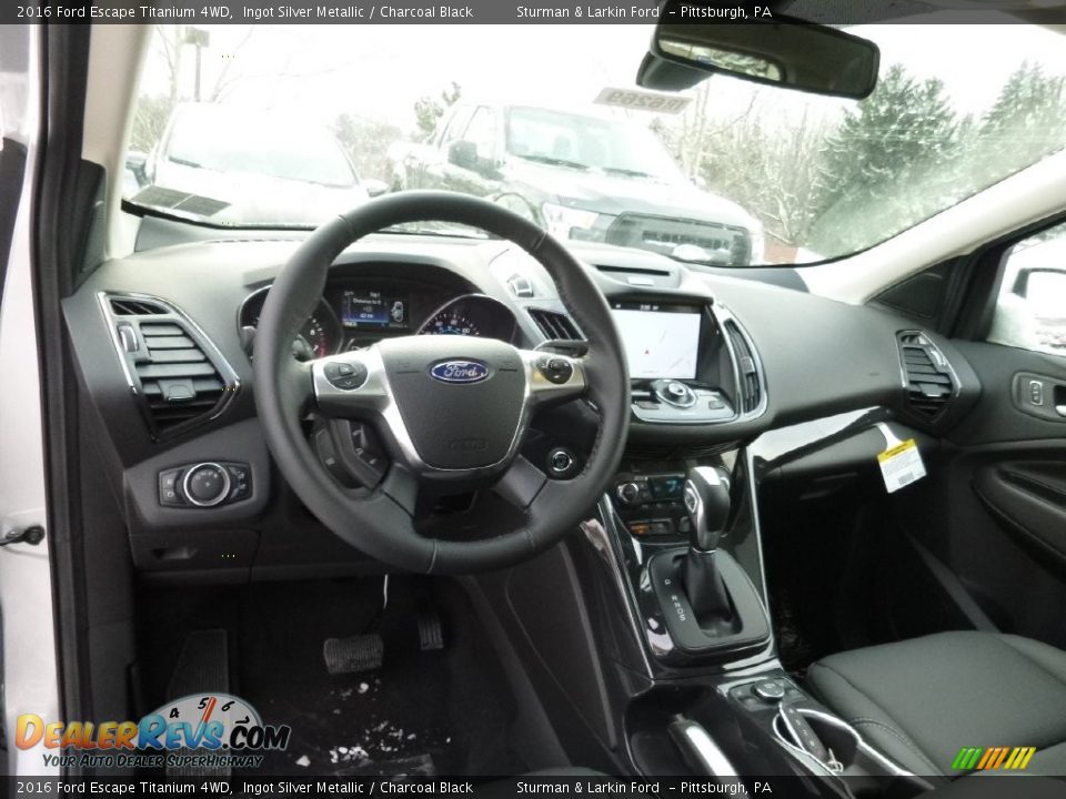 2016 Ford Escape Titanium 4WD Ingot Silver Metallic / Charcoal Black Photo #8
