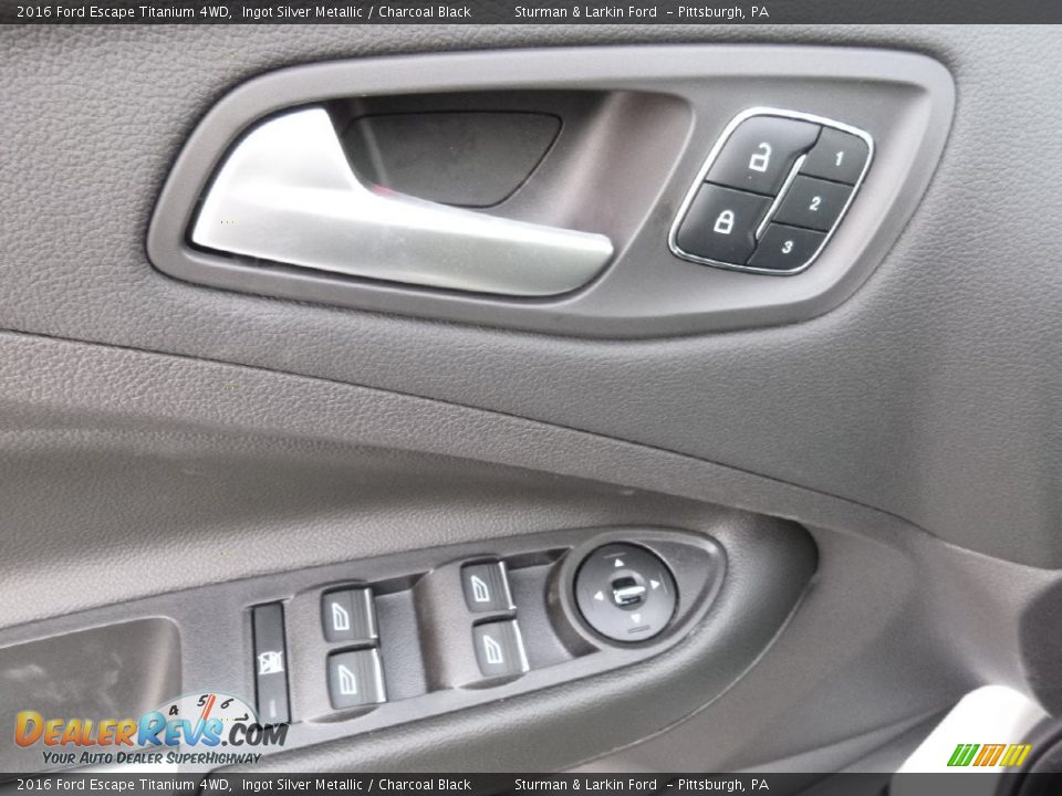 2016 Ford Escape Titanium 4WD Ingot Silver Metallic / Charcoal Black Photo #9