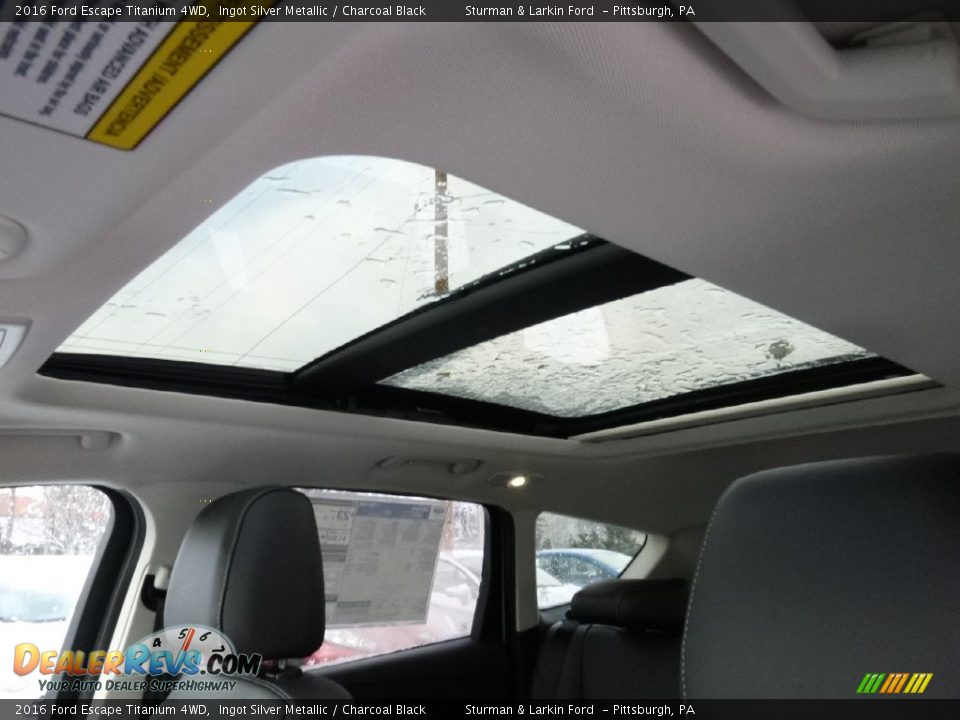 2016 Ford Escape Titanium 4WD Ingot Silver Metallic / Charcoal Black Photo #12