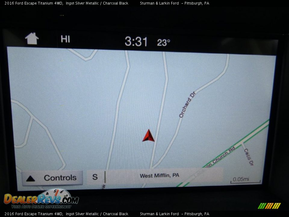 2016 Ford Escape Titanium 4WD Ingot Silver Metallic / Charcoal Black Photo #14