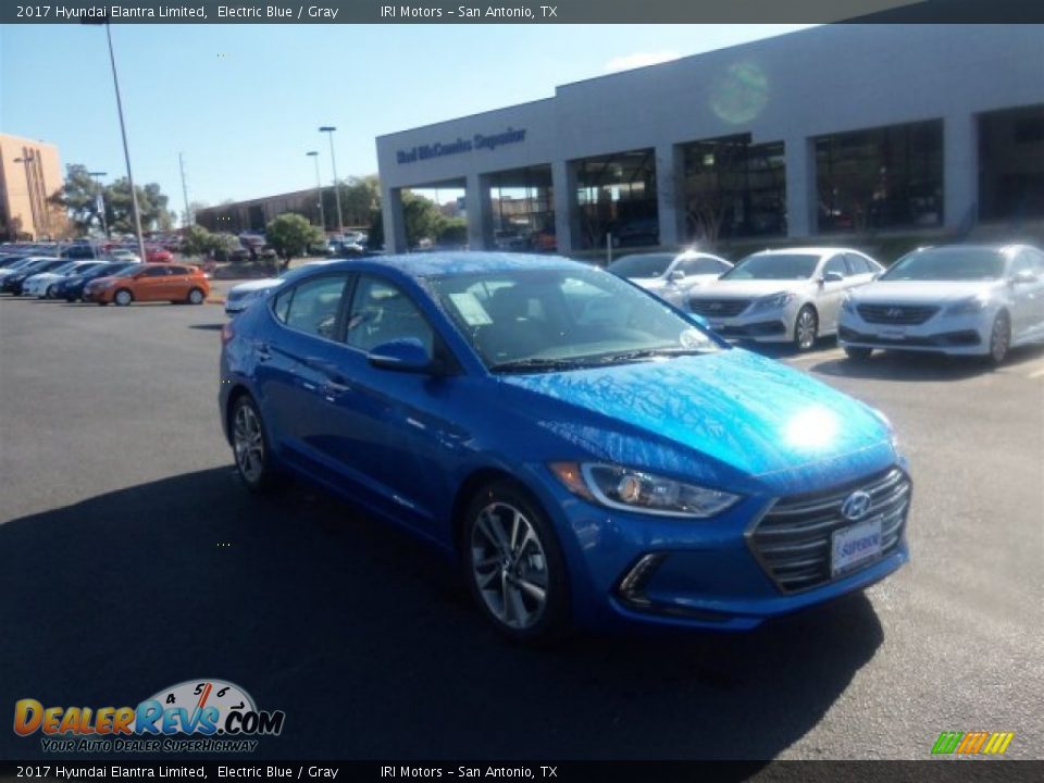 2017 Hyundai Elantra Limited Electric Blue / Gray Photo #1