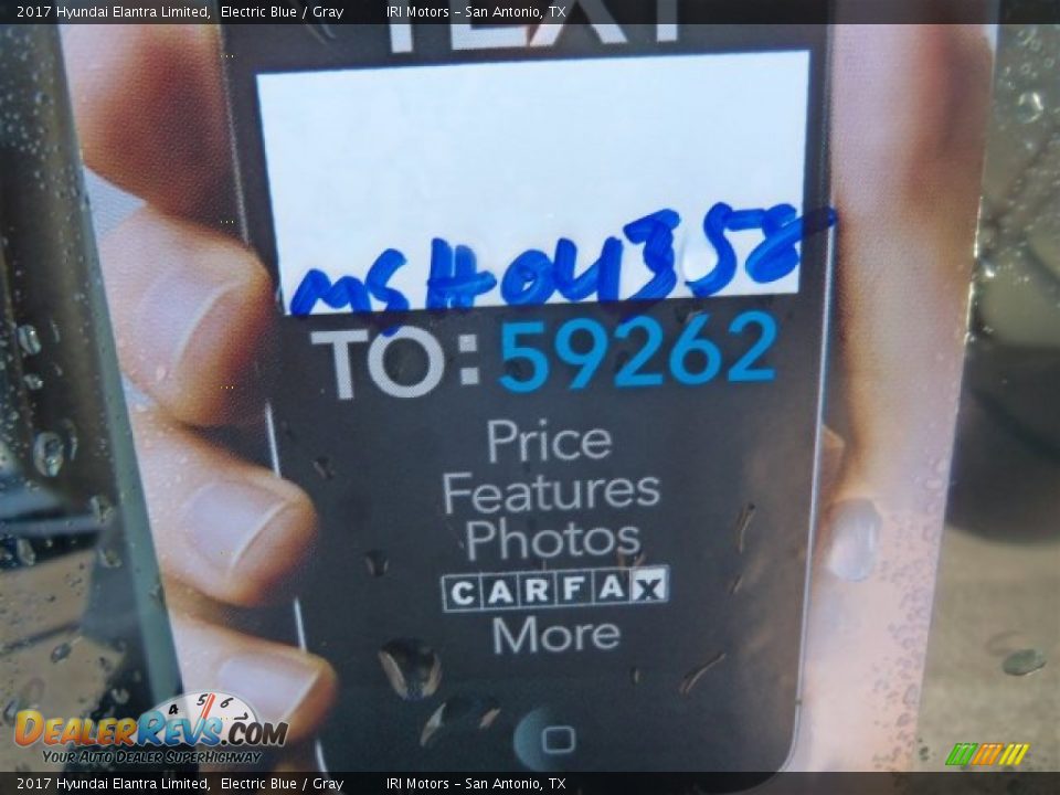 2017 Hyundai Elantra Limited Electric Blue / Gray Photo #4