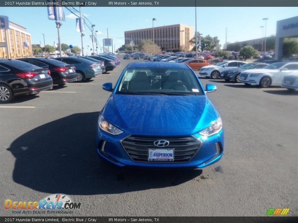 2017 Hyundai Elantra Limited Electric Blue / Gray Photo #5