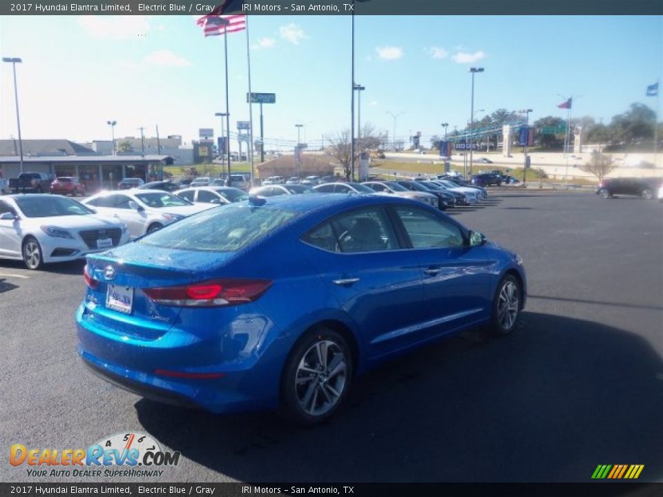 2017 Hyundai Elantra Limited Electric Blue / Gray Photo #11