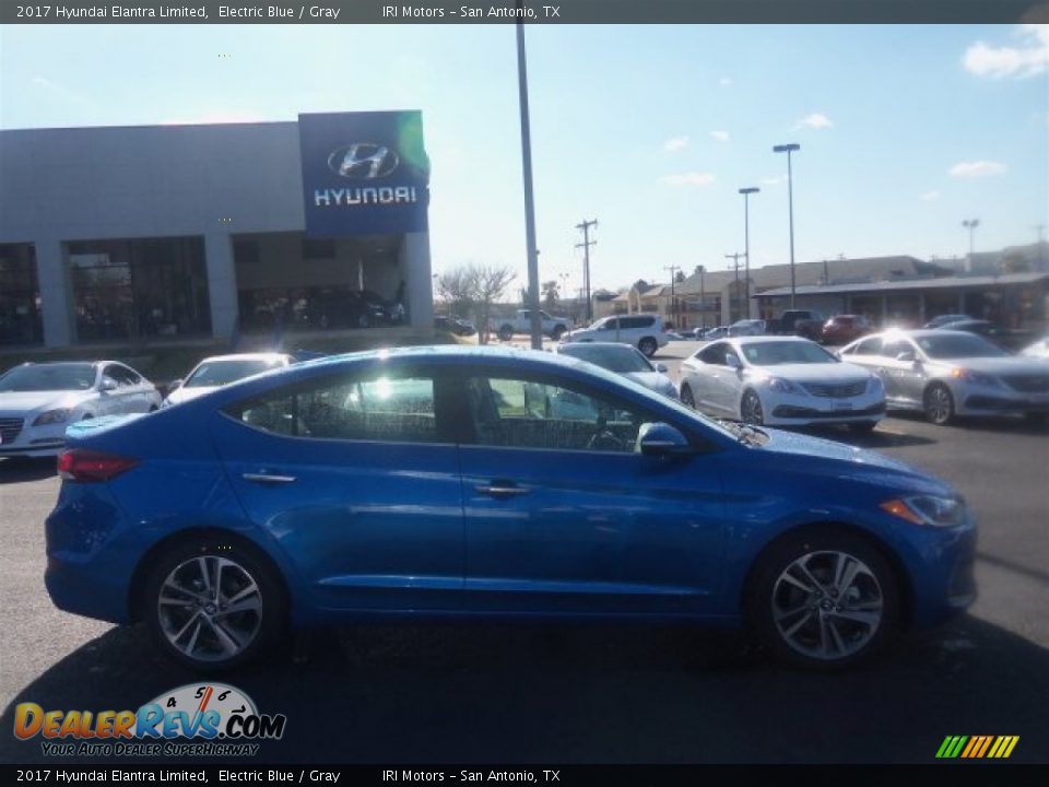 2017 Hyundai Elantra Limited Electric Blue / Gray Photo #12