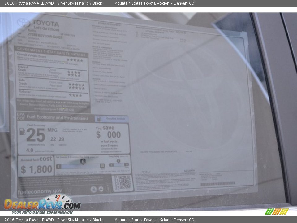 2016 Toyota RAV4 LE AWD Silver Sky Metallic / Black Photo #10