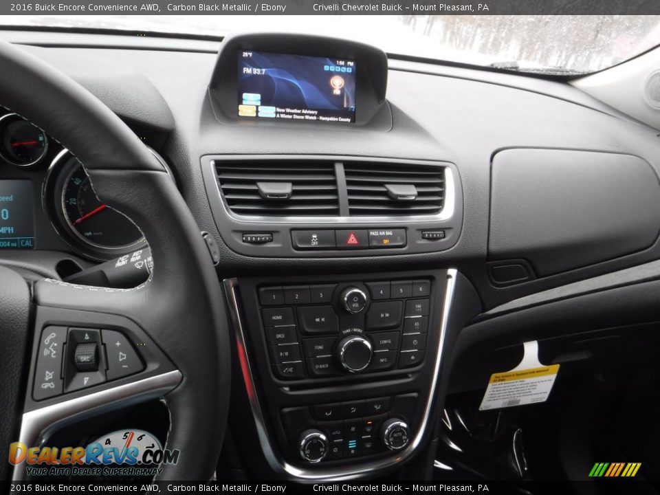 2016 Buick Encore Convenience AWD Carbon Black Metallic / Ebony Photo #17
