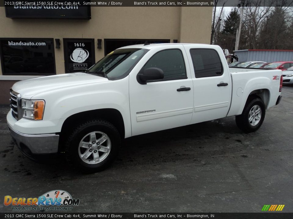 2013 GMC Sierra 1500 SLE Crew Cab 4x4 Summit White / Ebony Photo #1