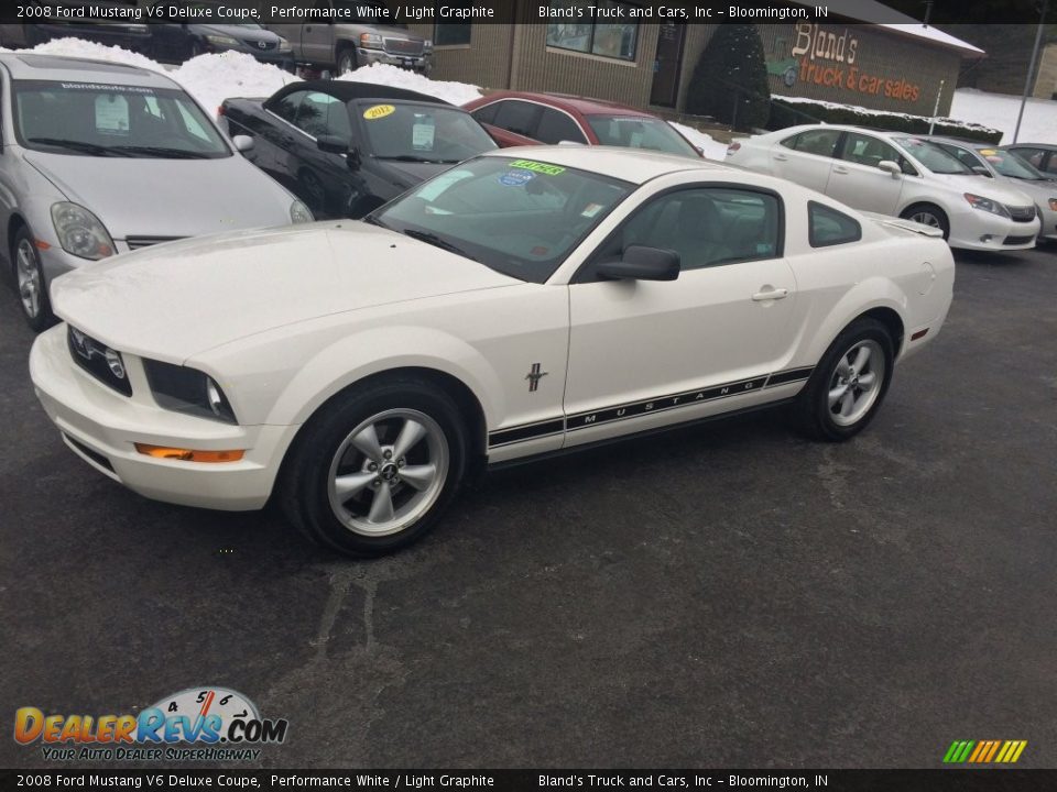 2008 Ford Mustang V6 Deluxe Coupe Performance White / Light Graphite Photo #1
