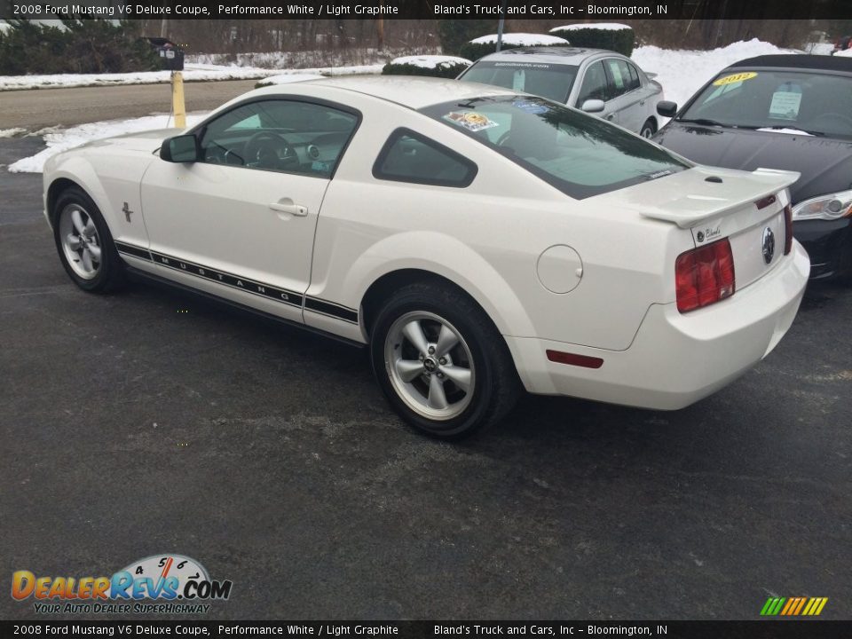 2008 Ford Mustang V6 Deluxe Coupe Performance White / Light Graphite Photo #3