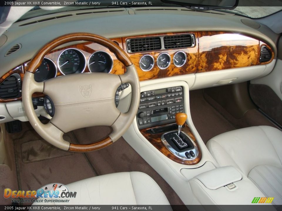 2005 Jaguar XK XK8 Convertible Zircon Metallic / Ivory Photo #12