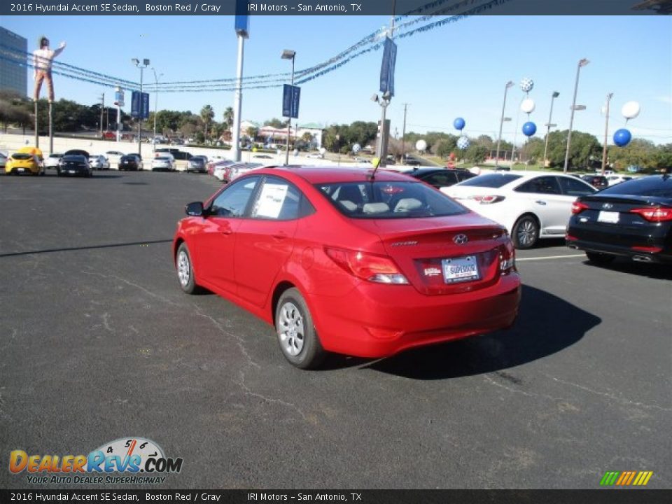 2016 Hyundai Accent SE Sedan Boston Red / Gray Photo #9