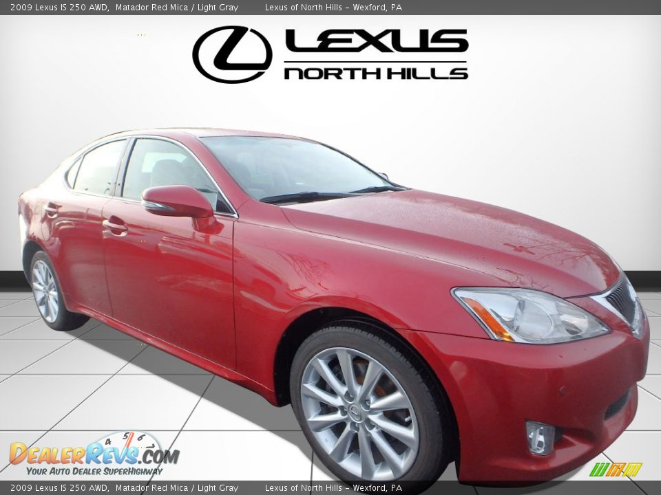 2009 Lexus IS 250 AWD Matador Red Mica / Light Gray Photo #1