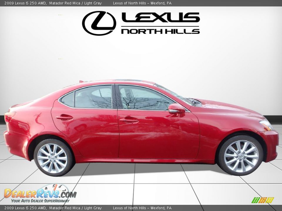 2009 Lexus IS 250 AWD Matador Red Mica / Light Gray Photo #2