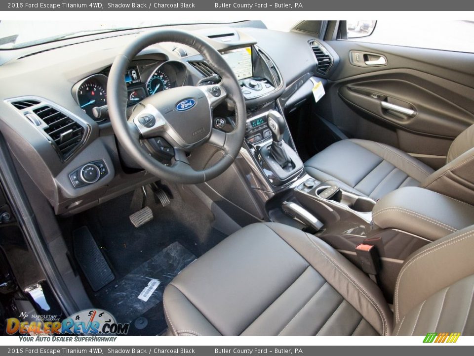 2016 Ford Escape Titanium 4WD Shadow Black / Charcoal Black Photo #5