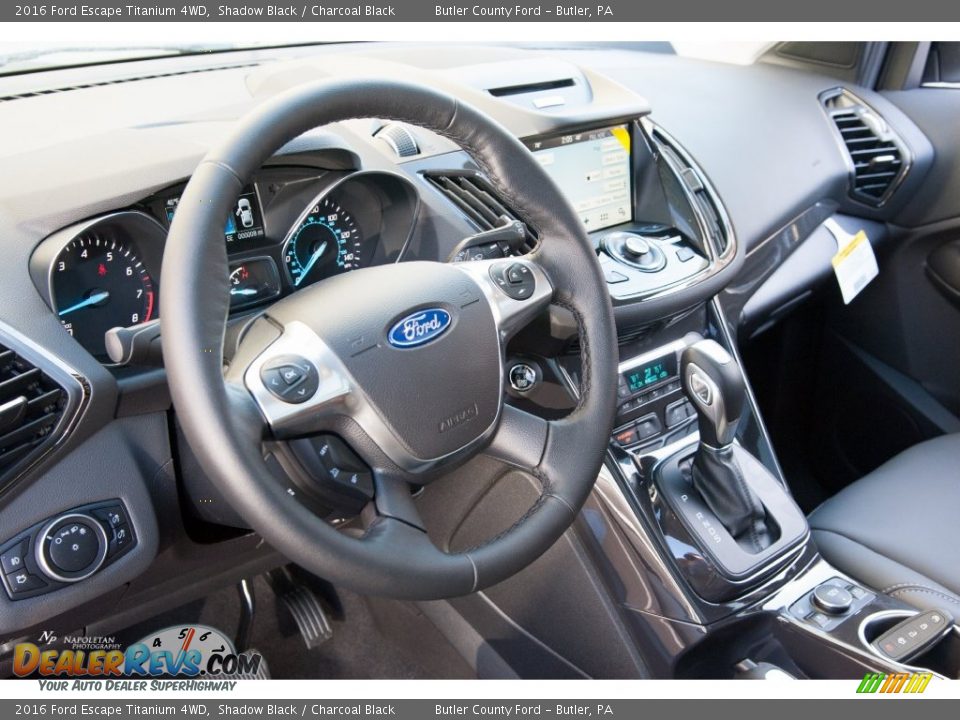2016 Ford Escape Titanium 4WD Shadow Black / Charcoal Black Photo #9