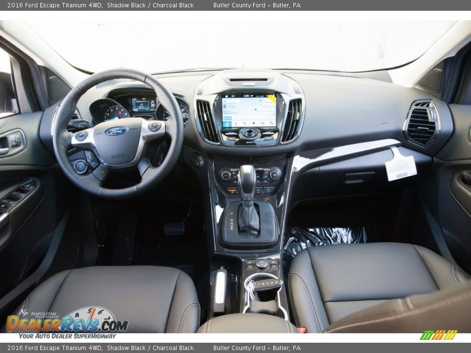 2016 Ford Escape Titanium 4WD Shadow Black / Charcoal Black Photo #13