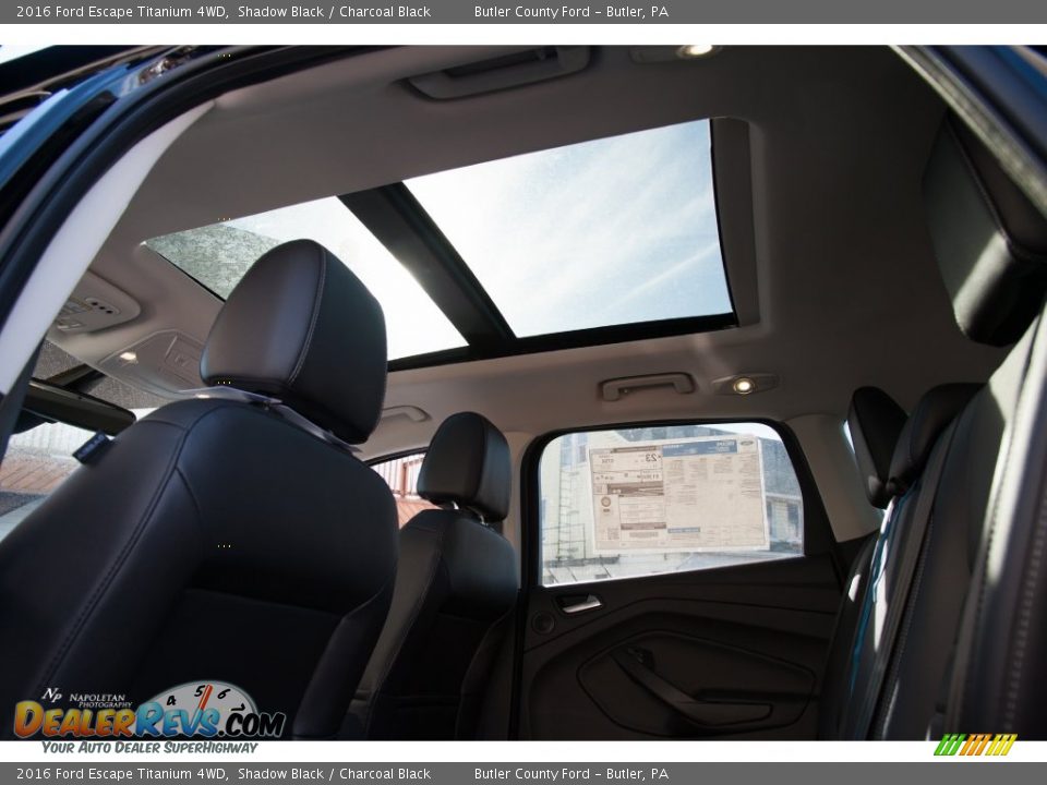 2016 Ford Escape Titanium 4WD Shadow Black / Charcoal Black Photo #17