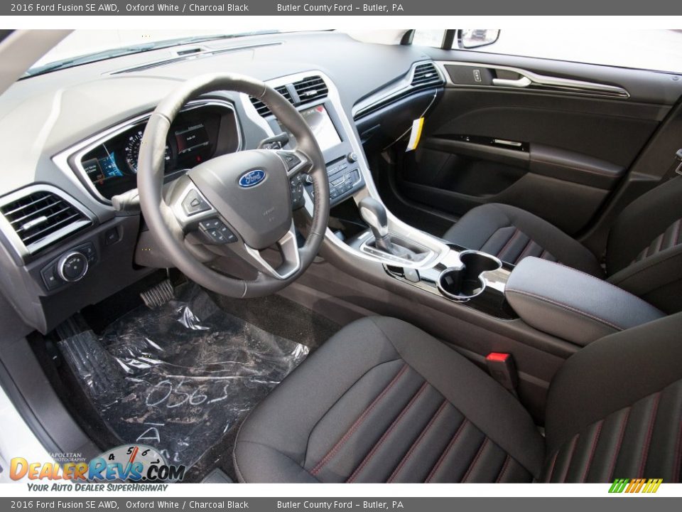 2016 Ford Fusion SE AWD Oxford White / Charcoal Black Photo #5
