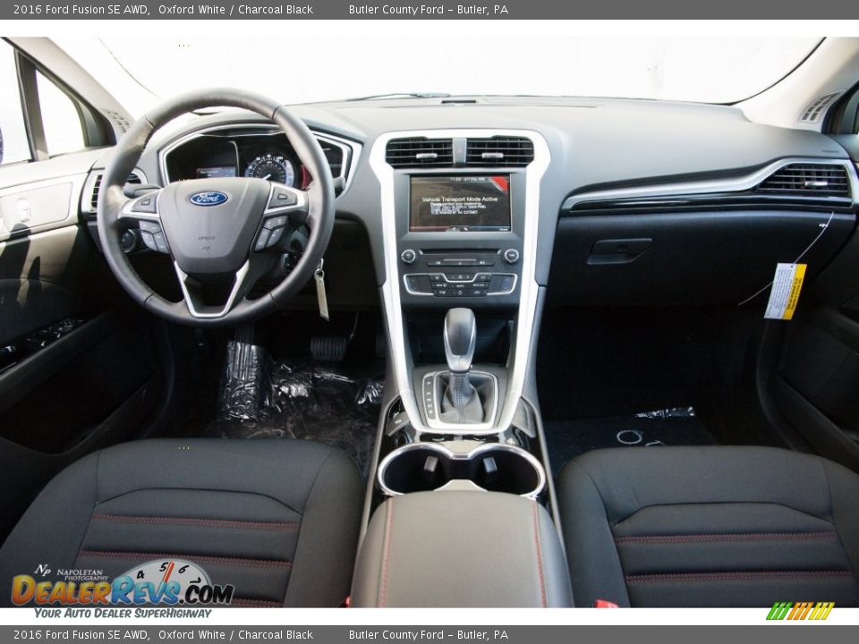 2016 Ford Fusion SE AWD Oxford White / Charcoal Black Photo #10